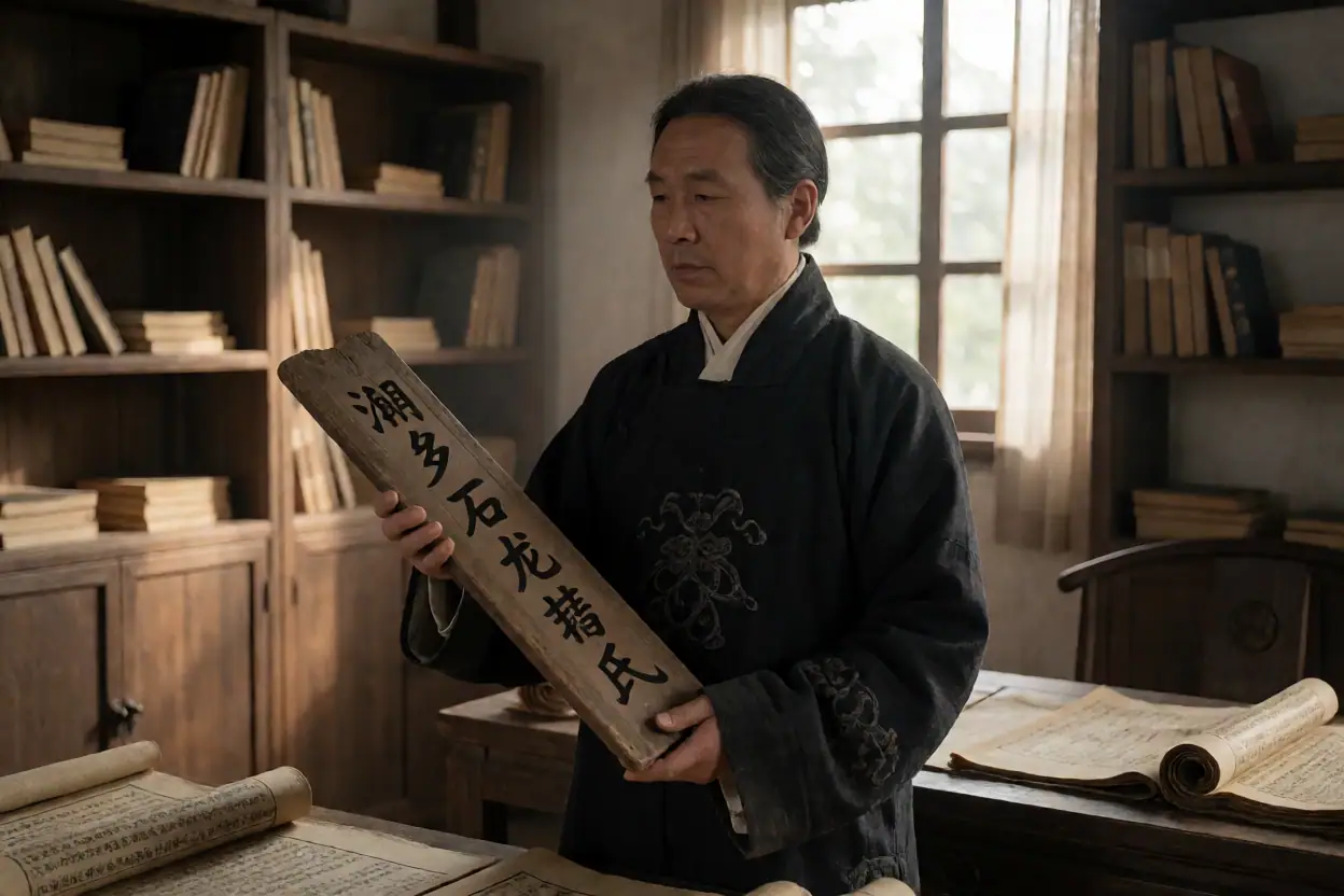 湘乡石龙蒋氏族谱第七本：按房分卷的家族记录：文化场景示意