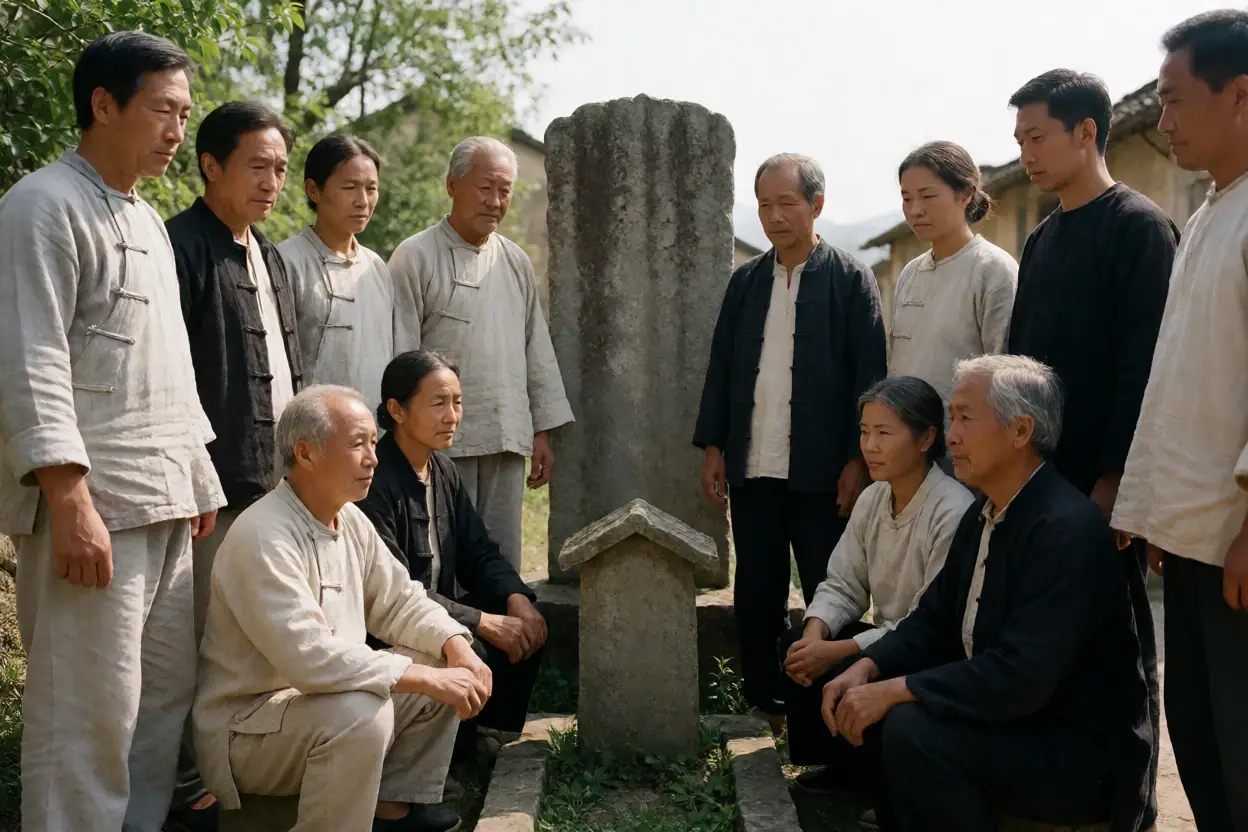 云南巧家冉氏清明祭扫与家族记忆整理:文化场景示意