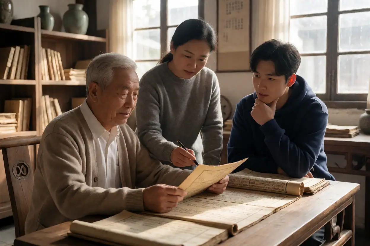 冉氏各地字辈异同与家族寻根线索:文化场景示意